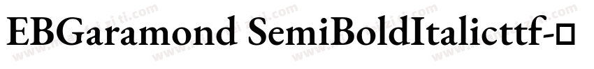 EBGaramond SemiBoldItalicttf字体转换